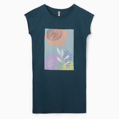 Платье женское домашнее, тёмно-зелёное, размер 50