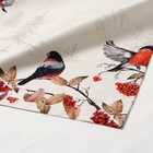Скатерть новогодняя Этель "Снегири на ветках" 149х180 см, 100% хл, саржа 190 г/м2 - фото 25508150