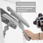 УЦЕНКА Щётка для окон с гибким механизмом Raccoon, поворот насадки 180°, телескопический черенок, длина 131 см, насадка из микрофибры 31×6,5 см - Фото 2