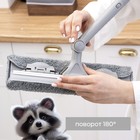 УЦЕНКА Щётка для окон с гибким механизмом Raccoon, поворот насадки 180°, телескопический черенок, длина 131 см, насадка из микрофибры 31×6,5 см - Фото 3