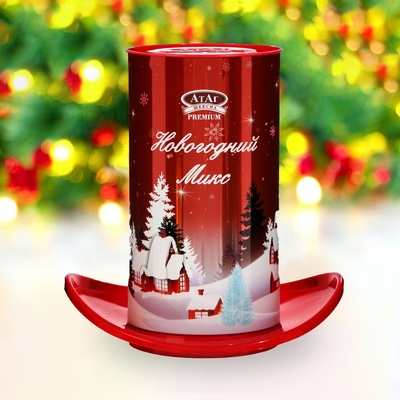 Конфеты подарочные новогодние глазированные«Новогодний микс», в цилиндре, 200 г