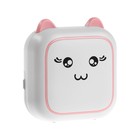 Детский мини принтер для печати с телефона «Кот», модель LPR-19, кабель Туре-С, розово-белый - Фото 4