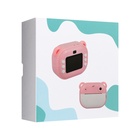 Детский мини принтер с камерой, для печати, модель LPR-21, Туре-С, лента, с ремешком, голубой - Фото 14