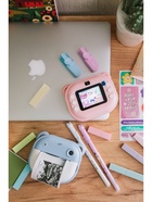 Детский мини принтер с камерой, для печати, модель LPR-21, Туре-С, лента, с ремешком, голубой - Фото 2