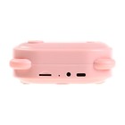 Детский мини принтер с камерой, для печати, модель LPR-21, Туре-С, лента, с ремешком, розовый - Фото 8