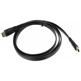 Кабель аудио-видео High Speed ver.1.4 Flat HDMI (m)/HDMI (m) 1.5м. позолоч.конт. черный