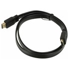 Кабель аудио-видео High Speed ver.1.4 Flat HDMI (m)/HDMI (m) 1м. позолоч.конт. черный - фото 51644713