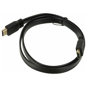 Кабель аудио-видео High Speed ver.1.4 Flat HDMI (m)/HDMI (m) 1м. позолоч.конт. черный