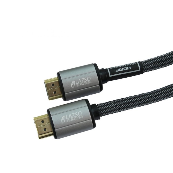 Кабель аудио-видео LAZSO WH-111-B HDMI (m)/HDMI (m) 0.5м. позолоч.конт. черный (WH-111(0,5M   107482