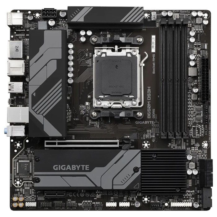 Материнская плата Gigabyte B650M DS3H SocketAM5 AMD B650 4xDDR5 mATX AC`97 8ch(7.1) 2.5Gg R   107483 - фото 51651930