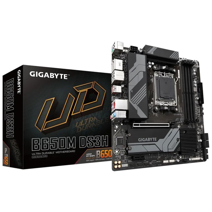 Материнская плата Gigabyte B650M DS3H SocketAM5 AMD B650 4xDDR5 mATX AC`97 8ch(7.1) 2.5Gg R   107483 - фото 51651935