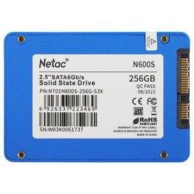 Накопитель SSD Netac SATA-III 256GB NT01N600S-256G-S3X N600S 2.5"