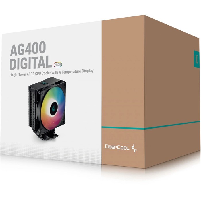 Устройство охлаждения(кулер) Deepcool AG400 Digital Bk ARGB Soc-AM5/AM4/1151/1200/1700 черн   107484 - фото 51645051