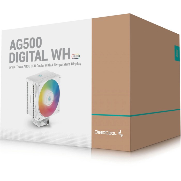 Устройство охлаждения(кулер) Deepcool AG500 Digital Wh ARGB Soc-AM5/AM4/1151/1200/1700 белы   107484 - фото 51645071