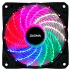 Вентилятор Digma DFAN-FRGB2 120x120x25mm черный 3-pin 4-pin (Molex)23dB 115gr Ret - фото 51645211