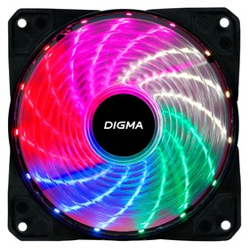 Вентилятор Digma DFAN-FRGB2 120x120x25mm черный 3-pin 4-pin (Molex)23dB 115gr Ret