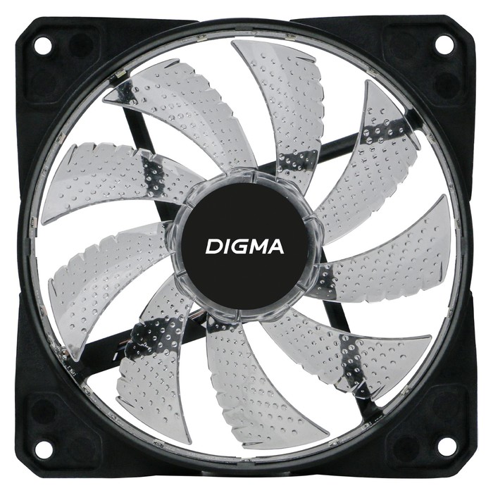 Вентилятор Digma DFAN-FRGB2 120x120x25mm черный 3-pin 4-pin (Molex)23dB 115gr Ret - фото 51645215