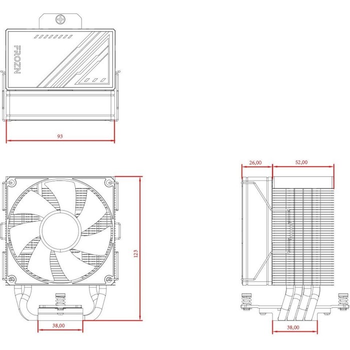 Устройство охлаждения(кулер) ID-Cooling Frozn A400 ARGB Soc-AM5/AM4/1151/1200/1700 черный 4   107484 - фото 51645310