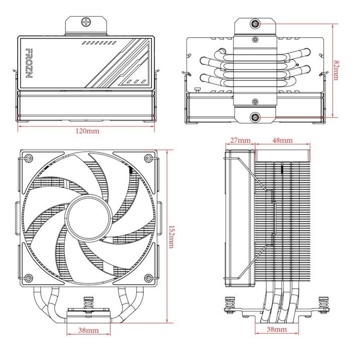 Устройство охлаждения(кулер) ID-Cooling Frozn A410 ARGB Soc-AM5/AM4/1151/1200/1700 белый 4-   107484 - фото 51645316