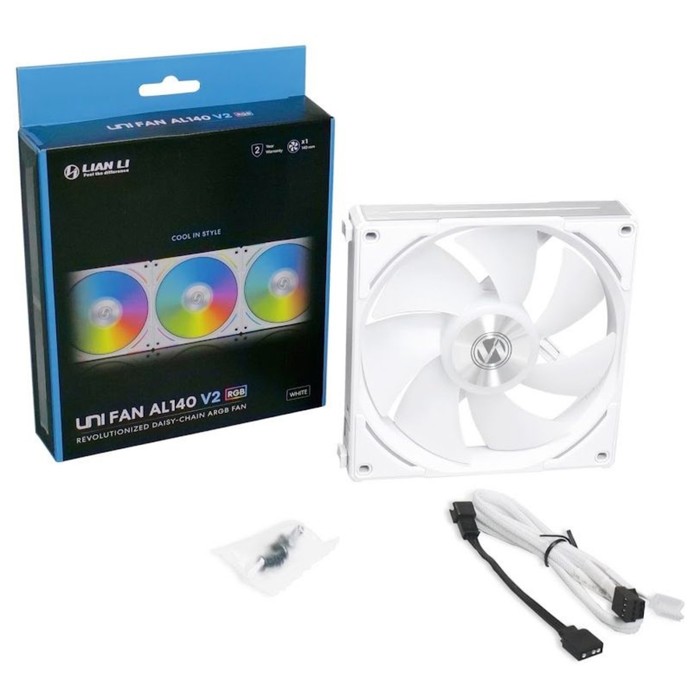 Вентилятор Lian-Li Uni Fan ALV2 140 Single 140x140x25mm белый 4-pin 26.8dB Ret (G99.14ALV21   107485 - фото 51645437