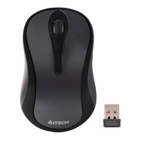 Мышь A4Tech G3-280NS серый/черный оптическая (1200dpi) silent беспроводная USB для ноутбука   107486