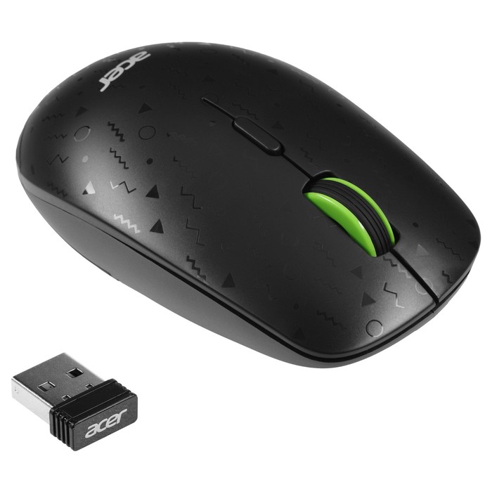 Мышь Acer OMR307 черный оптическая (1600dpi) беспроводная USB - фото 51645796