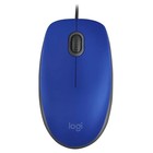 Мышь Logitech M110 Silent синий/черный оптическая (1000dpi) silent USB (2but) - фото 51647674