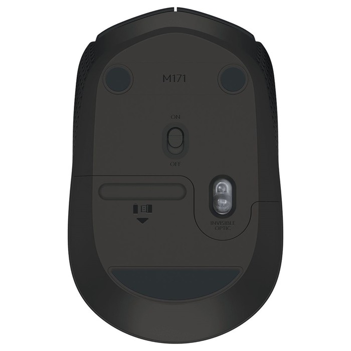 Мышь Logitech M171 черный/серый оптическая (1000dpi) беспроводная USB для ноутбука (2but) - фото 51655379