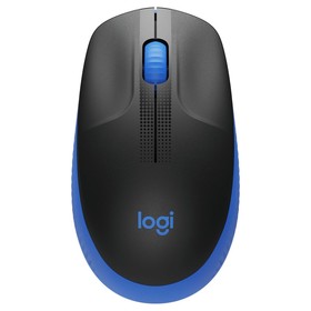 Мышь Logitech M190 черный/синий оптическая (1000dpi) беспроводная USB (2but)