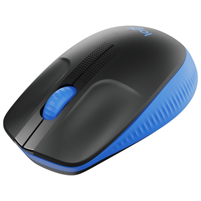 Мышь Logitech M190 черный/синий оптическая (1000dpi) беспроводная USB (2but) - фото 51645901