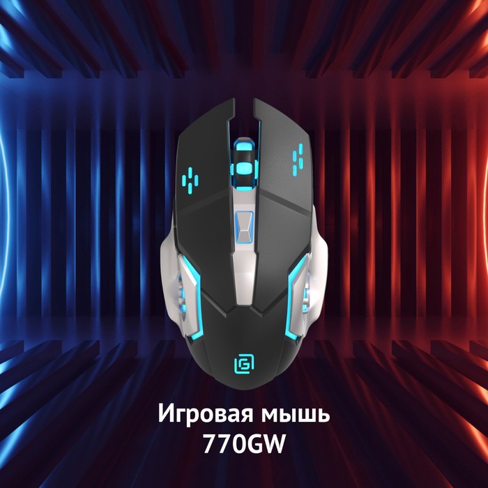 Мышь Оклик 770GW черный/серебристый оптическая (3600dpi) беспроводная USB для ноутбука (6bu   107487 - фото 51645927