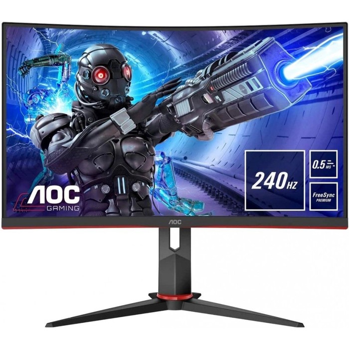 Монитор AOC 27" Gaming C27G2ZE черный/красный VA LED 0.5ms 16:9 HDMI матовая 300cd 178гр/17   107488 - Фото 1