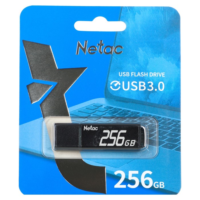 Флешка Netac 256GB U351 NT03U351N-256G-30BK USB3.0 серый - фото 51646393