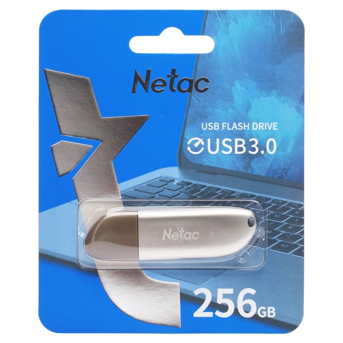 Флешка Netac 256GB U352 NT03U352N-256G-30PN USB3.0 серебристый - фото 51646399