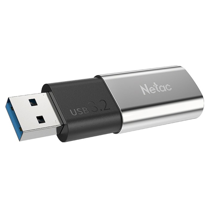 Флешка Netac 256GB US2 NT03US2N-256G-32SL USB3.1 черный/серебристый - фото 51646402