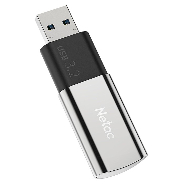 Флешка Netac 256GB US2 NT03US2N-256G-32SL USB3.1 черный/серебристый - фото 51646403