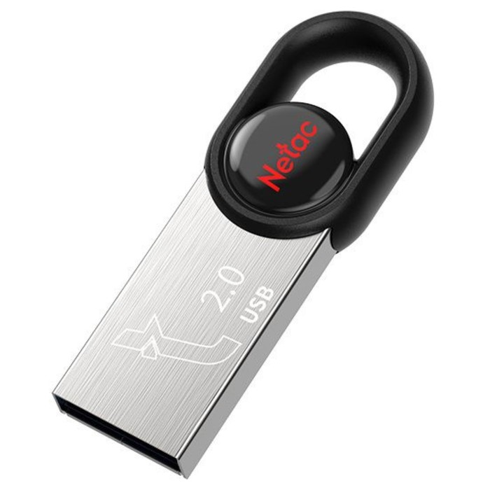 Флешка Netac 64GB UM2 NT03UM2N-064G-20BK USB2.0 серебристый/черный - фото 51646430