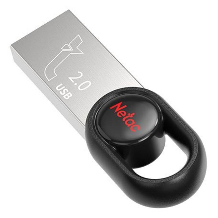 Флешка Netac 64GB UM2 NT03UM2N-064G-20BK USB2.0 серебристый/черный - фото 51646431