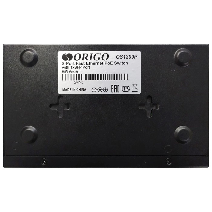 Коммутатор Origo OS1209P/80W OS1209P/80W/A1A (L2) 8x100Мбит/с 1SFP 8PoE 80W неуправляемый - фото 51646442