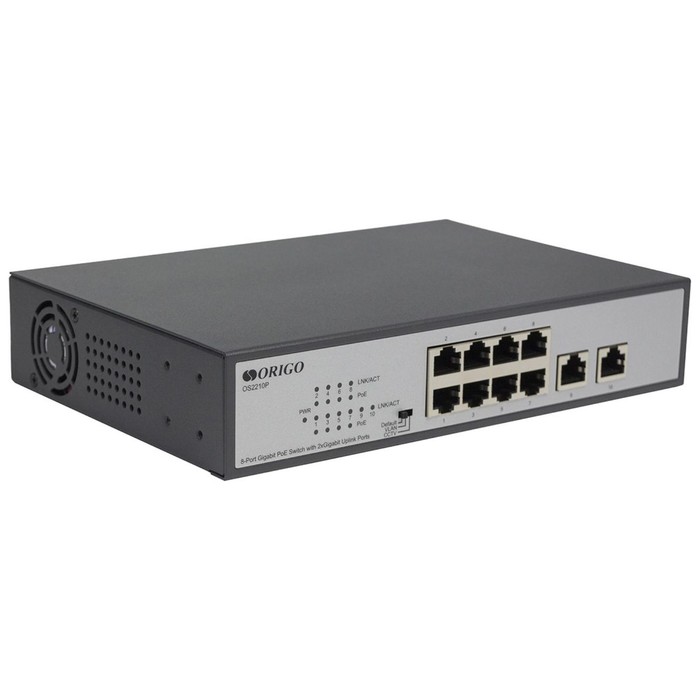 Коммутатор Origo OS2210P/120W OS2210P/120W/A1A (L2+) 10x1Гбит/с 8PoE+ 120W неуправляемый - фото 51652964