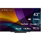 Телевизор LED Digma Pro 43" UHD 43C Google TV Frameless черный/черный 4K Ultra HD 120Hz HSR   107490 - фото 51646502