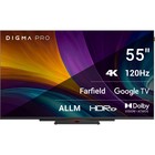 Телевизор LED Digma Pro 55" UHD 55C Google TV Frameless черный/черный 4K Ultra HD 120Hz HSR   107490 - Фото 1