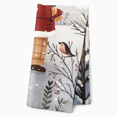 Полотенце кухонное «Этель» Forest bear, 40×73 см, хлопок 100%, саржа 190 г/м²