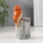Фигурка - подставка для зубочисток керамика «Филин на пне», 3.7×4.5×8 см - Фото 4