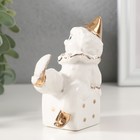 Фигурка керамика «Клоун на игральном кубике», белый с золотом, стразы, 4.4×7×9.5 см - Фото 4