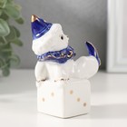 Фигурка керамика «Клоун на игральном кубике», кобальт, 4.4×7×9.5 см - Фото 2