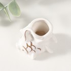 Фигурка керамика подставка д/зубочисток «Белая рыбка», с золотом, 5.2×4×5.5 см - Фото 5