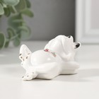 Фигурка керамика «Лягуха на отдыхе», белый с золотом, стразы, 4.5×4×6.2 см - Фото 2