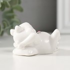 Фигурка керамика «Лягуха на отдыхе», белый с золотом, стразы, 4.5×4×6.2 см - Фото 4