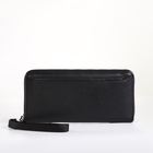 Портмоне-клатч мужской на молнии, с картхолдером, чёрное - Фото 5